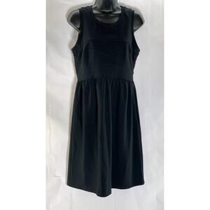 THEORY Women's Black Solid Crewneck Sleeveless Sheath Mini Dress SZ 8